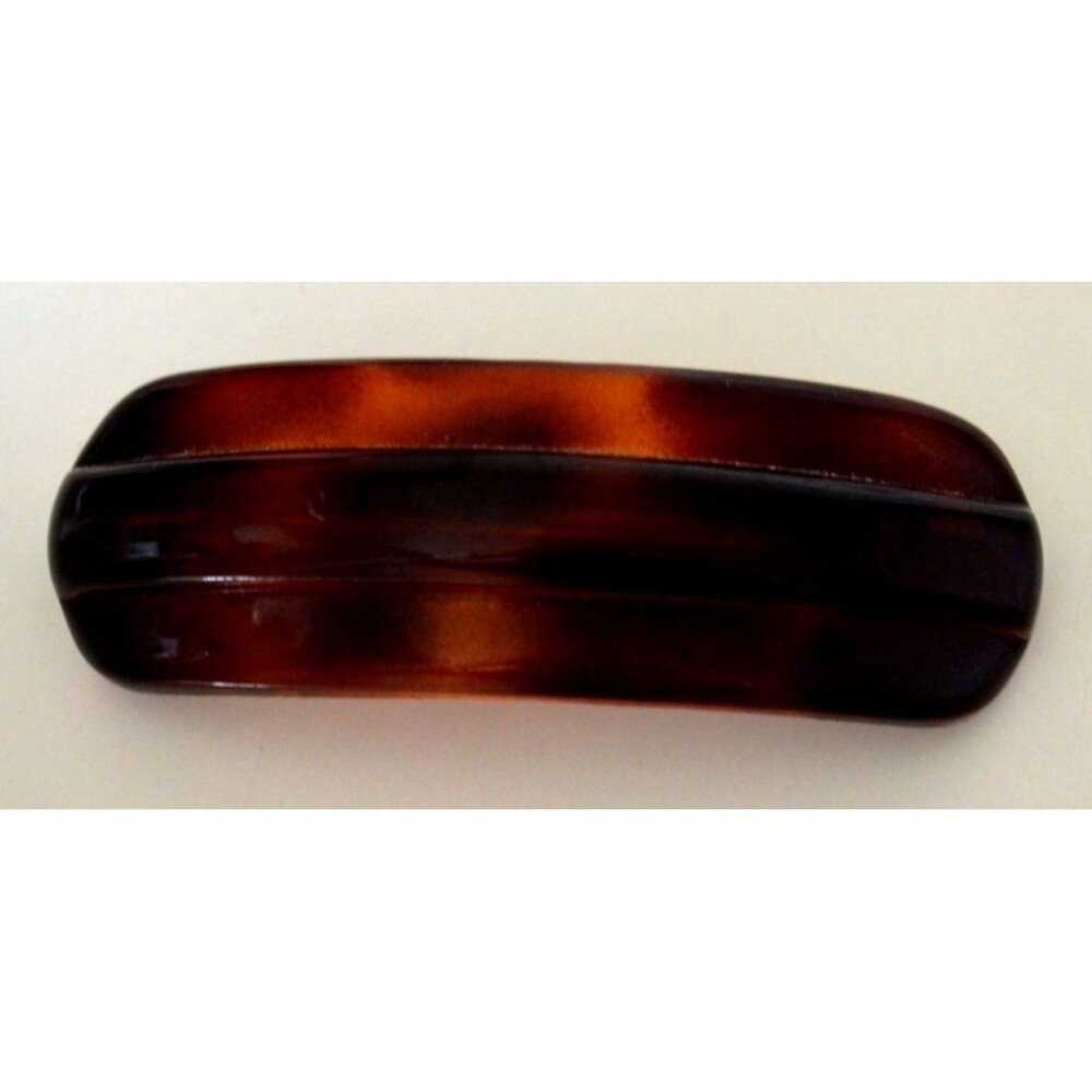 Lot Of 2 Vintage French Faux Tortoise Shell Hair Clips Barrettes Made In France - Picture 4 of 7